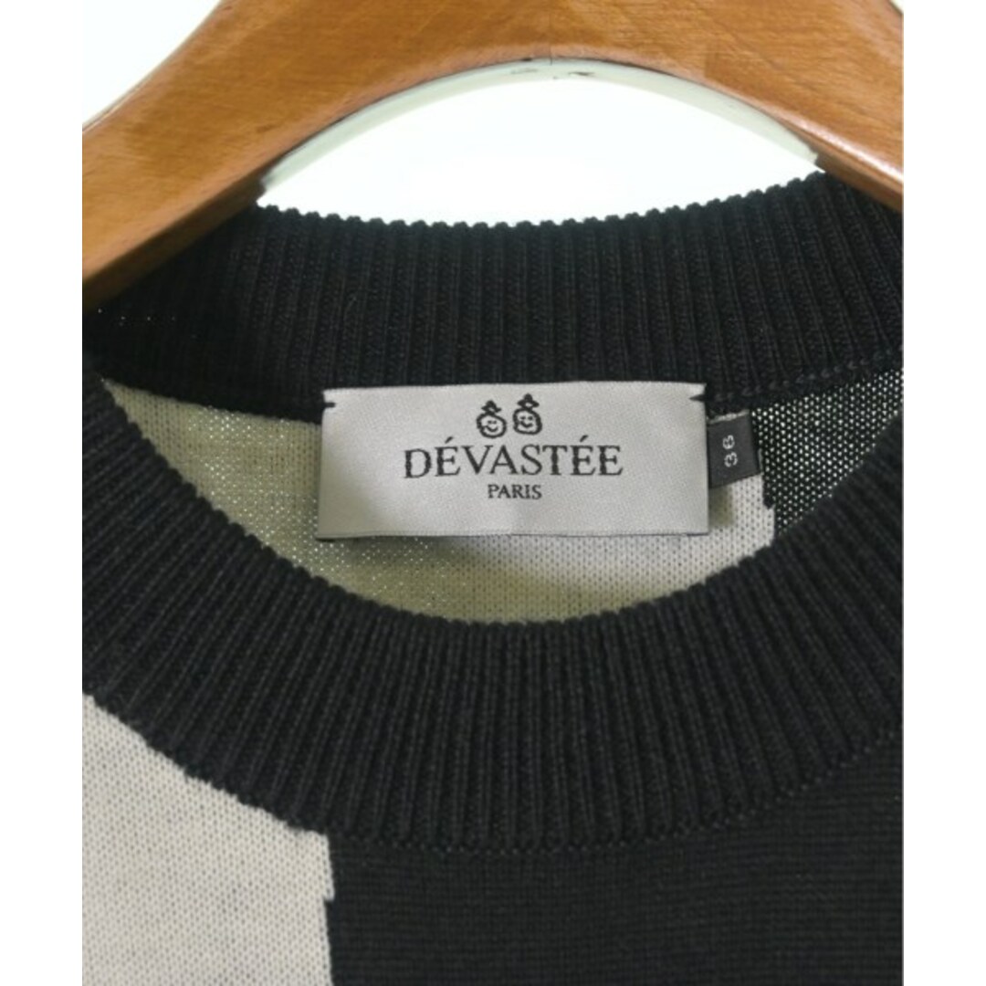 DEVASTEE ディバステ ワンピース 36(S位) 黒x白(総柄) 【古着】【中古】 レディースのワンピース(ひざ丈ワンピース)の商品写真