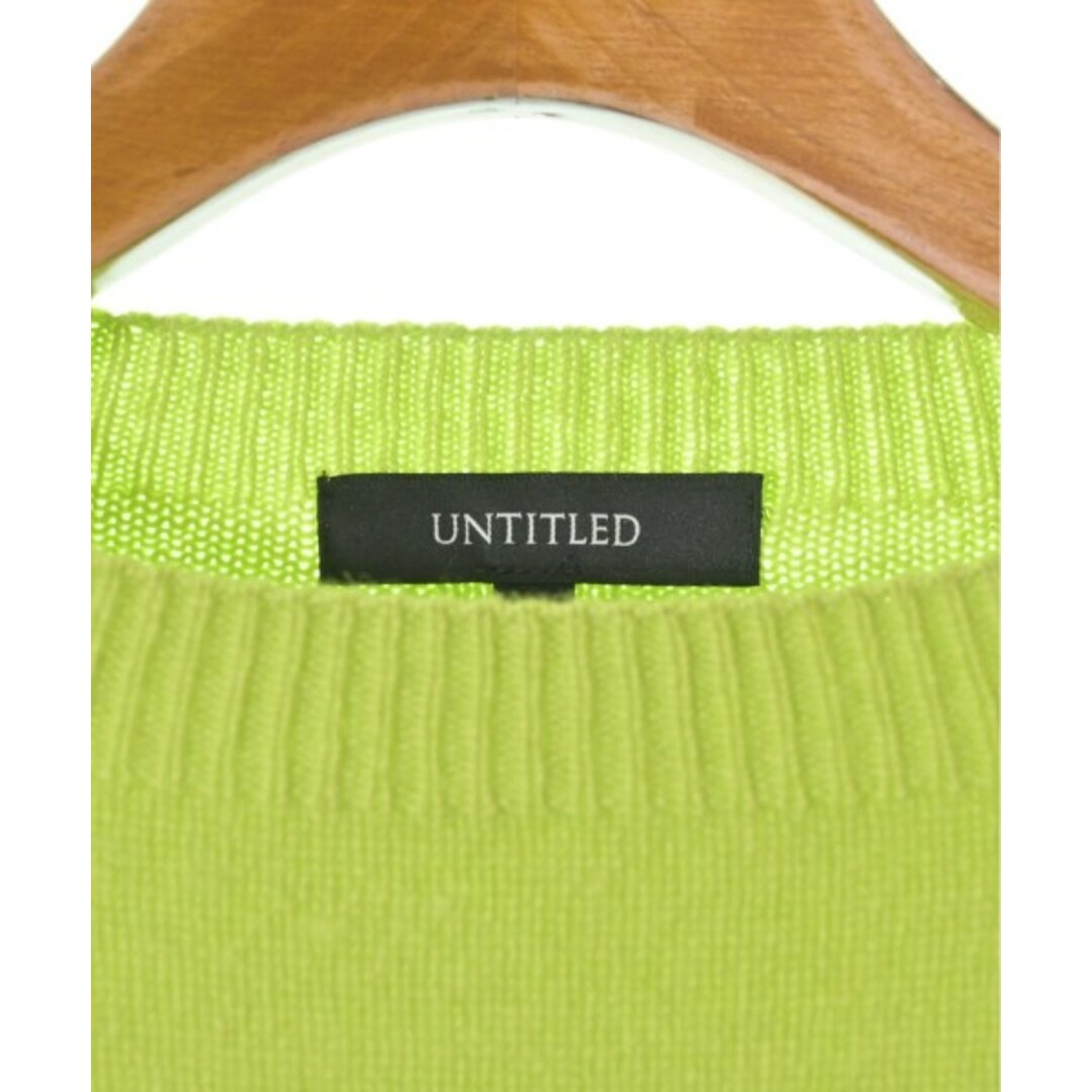 UNTITLED(アンタイトル)のUNTITLED アンタイトル ニット・セーター 2(M位) 黄緑 【古着】【中古】 レディースのトップス(ニット/セーター)の商品写真