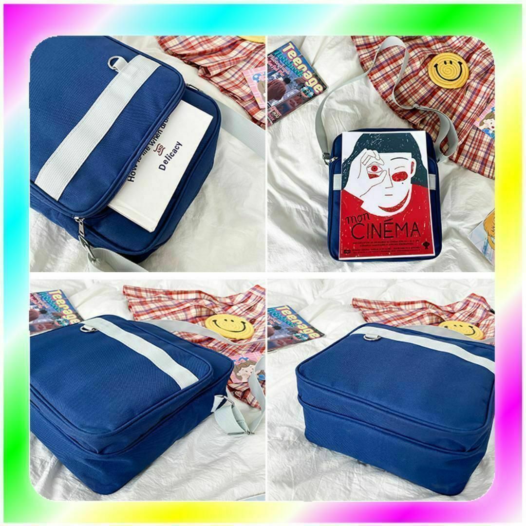 新品送料無料 かわいい 韓国 スクールバッグ ショルダーバッグ ネイビー レディースのバッグ(その他)の商品写真