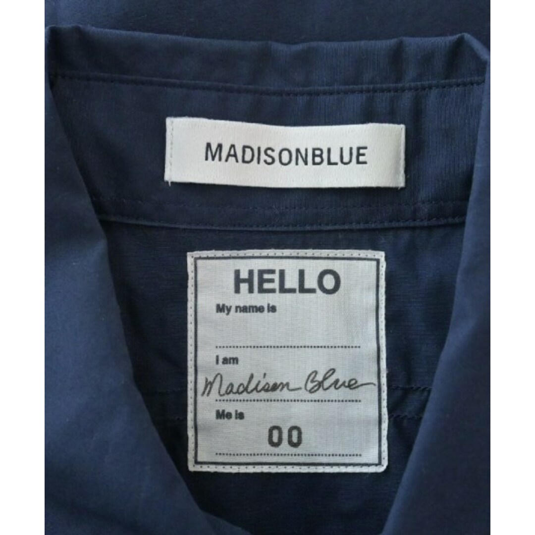MADISONBLUE(マディソンブルー)のMADISON BLUE マディソンブルー カジュアルシャツ 00(XS位) 紺 【古着】【中古】 レディースのトップス(シャツ/ブラウス(長袖/七分))の商品写真
