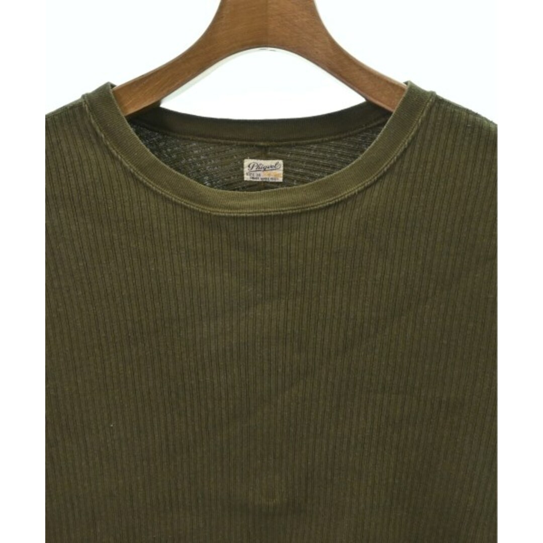 PHIGVEL(フィグベル)のPHIGVEL フィグベル Tシャツ・カットソー 36(S位) カーキ 【古着】【中古】 メンズのトップス(Tシャツ/カットソー(半袖/袖なし))の商品写真
