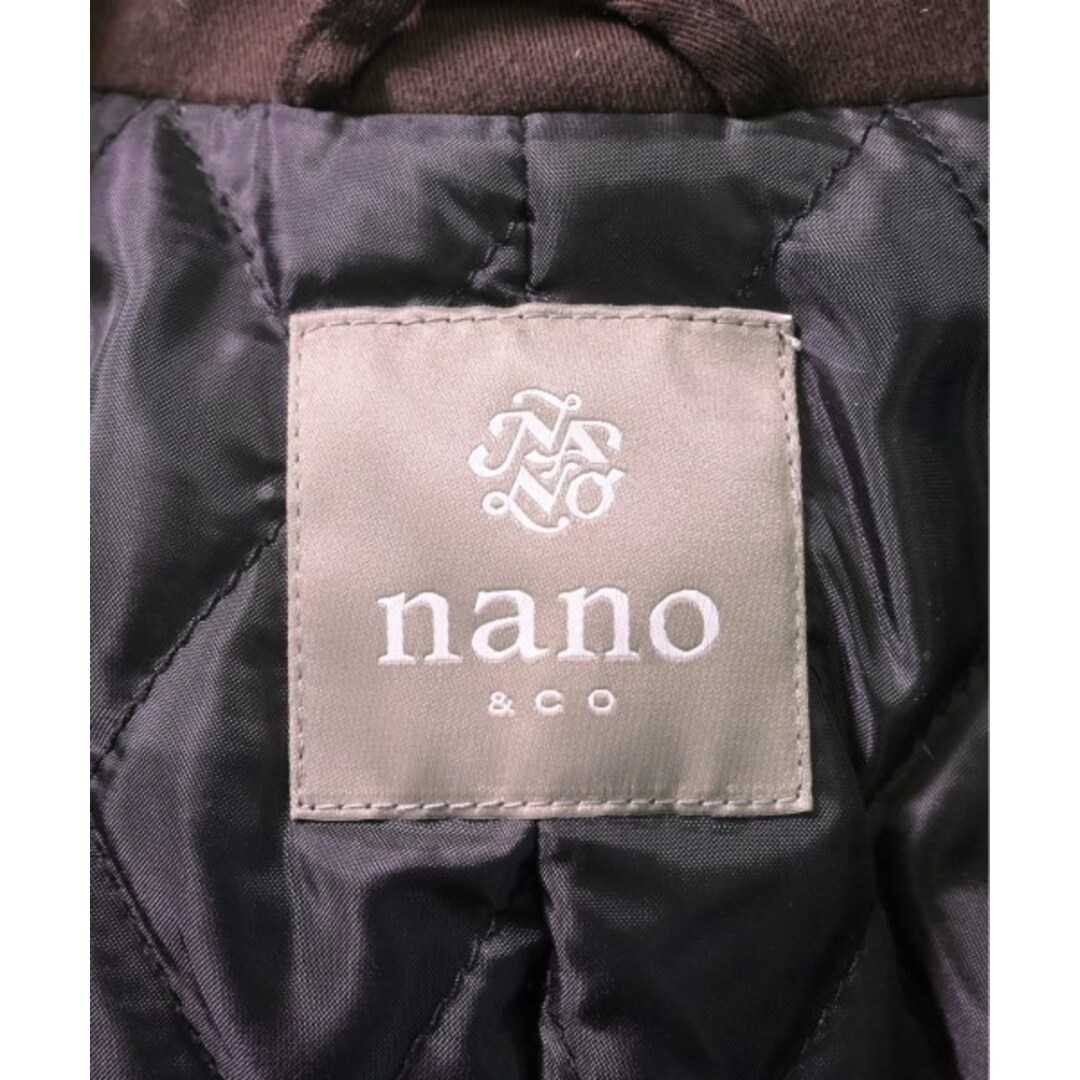 nano UNIVERSE ナノユニバース ステンカラーコート S 茶 【古着】【中古】 メンズのジャケット/アウター(ステンカラーコート)の商品写真