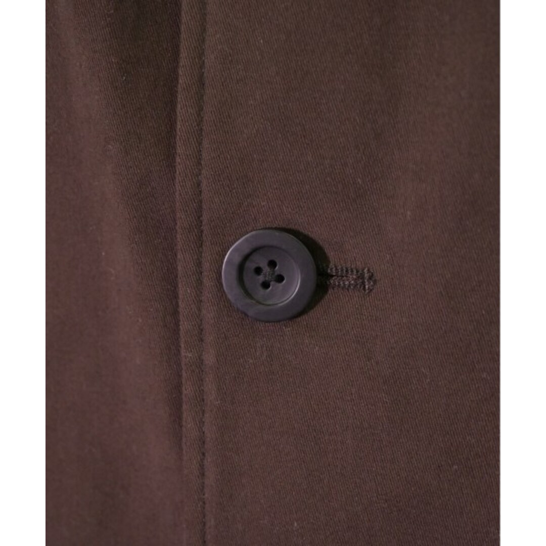 nano UNIVERSE ナノユニバース ステンカラーコート S 茶 【古着】【中古】 メンズのジャケット/アウター(ステンカラーコート)の商品写真