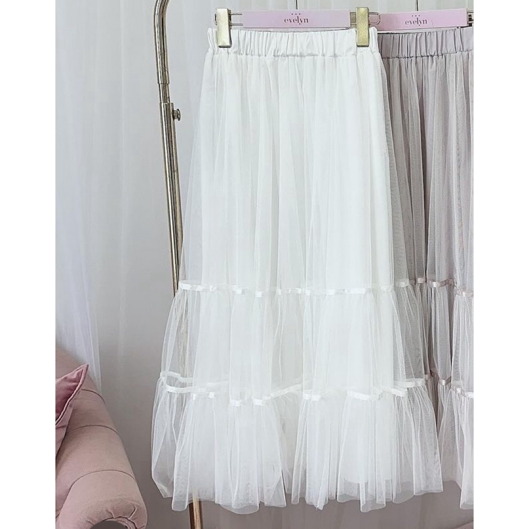 evelyn(エブリン)のevelyn♡チュールスカート レディースのスカート(ロングスカート)の商品写真