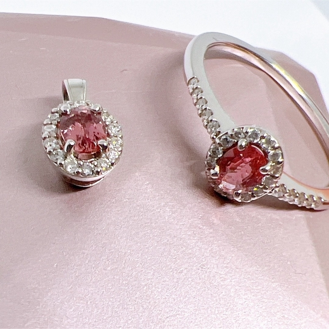 0.31ct 非加熱パパラチアサファイヤペンダントトップ レディースのアクセサリー(ネックレス)の商品写真