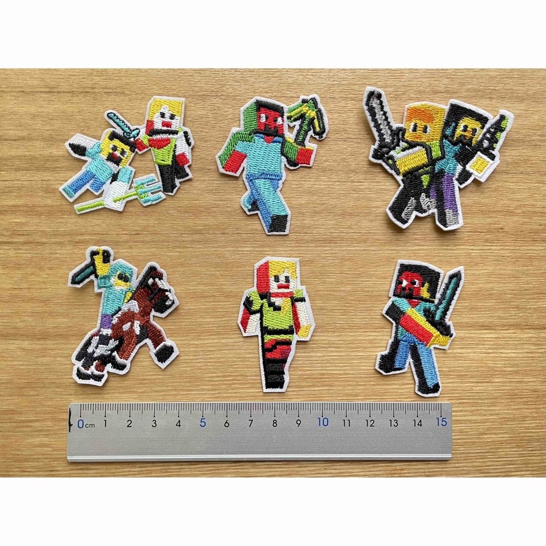 Minecraft   ワッペン　6枚セット ハンドメイドの素材/材料(各種パーツ)の商品写真