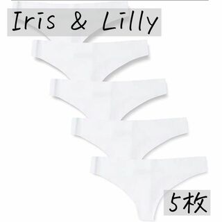 Iiris & Lilly Tバック ショーツ レディース M ホワイト　5P(ショーツ)