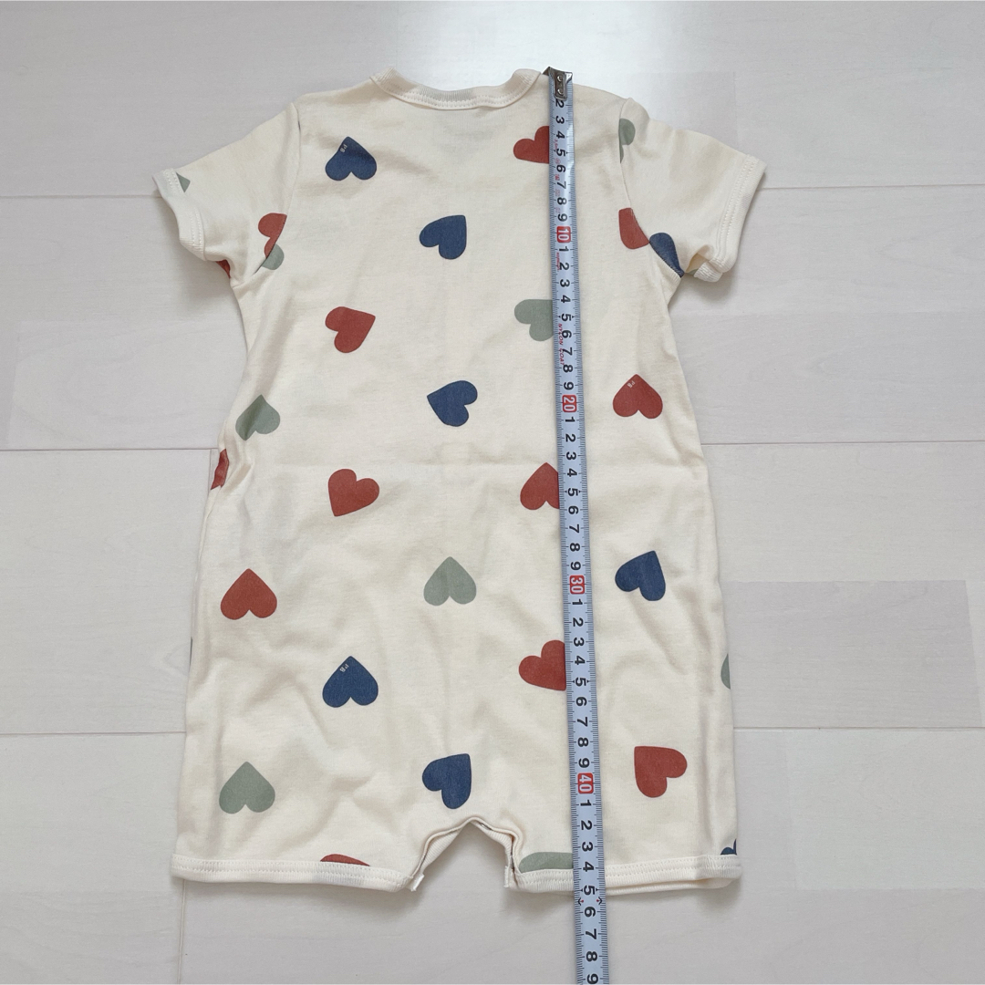 PETIT BATEAU(プチバトー)のma様専用！プチバトー　プリントショートロンパース　12m キッズ/ベビー/マタニティのベビー服(~85cm)(ロンパース)の商品写真