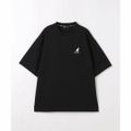 【BLACK】<KANGOL> ワンポイント クルーネック Tシャツ <A DA