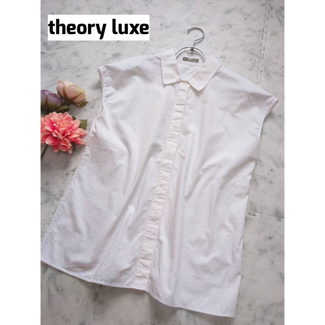 Theory luxe(セオリーリュクス)のtheory luxe セオリーリュクス　フレンチスリーブ　ブラウス レディースのトップス(シャツ/ブラウス(半袖/袖なし))の商品写真