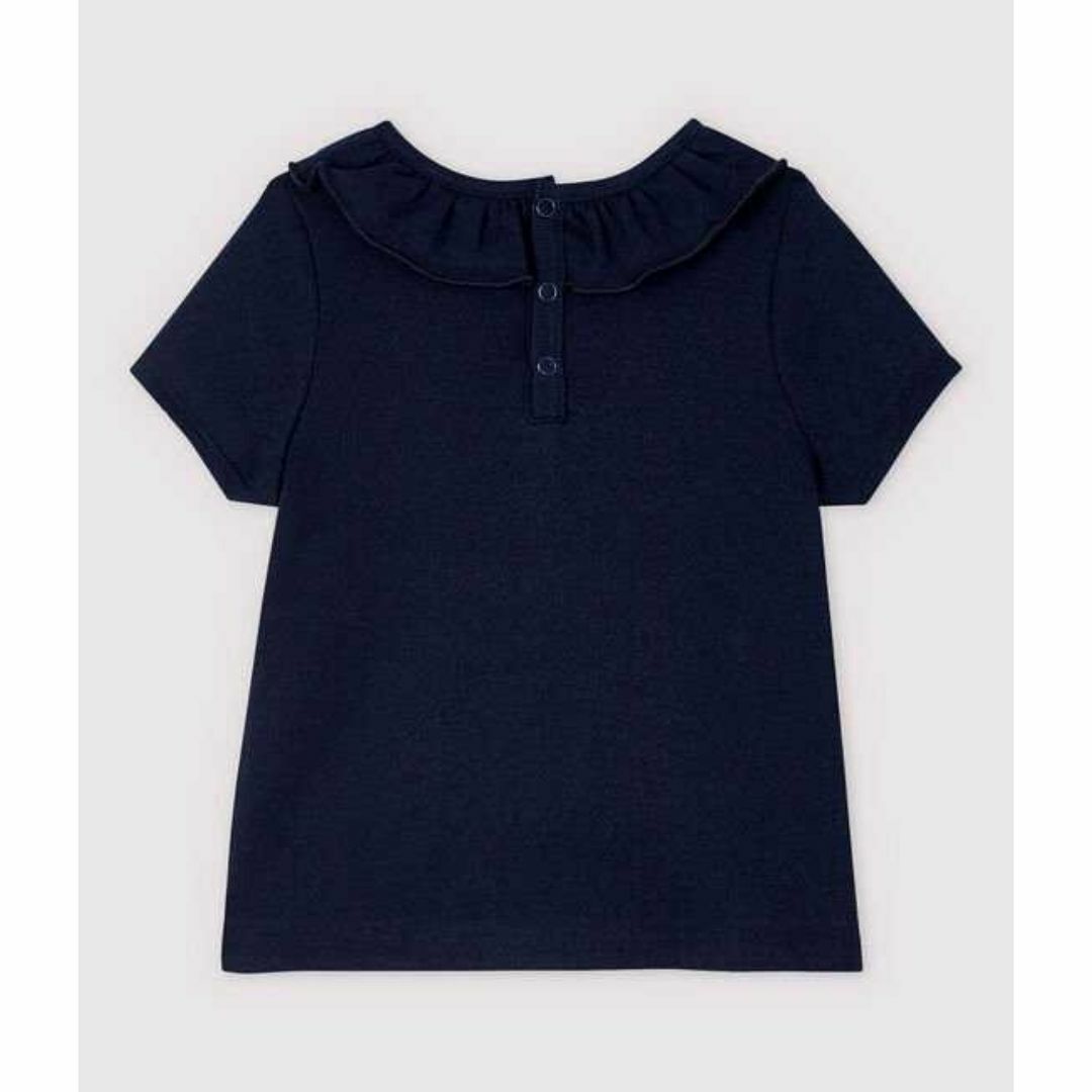 PETIT BATEAU(プチバトー)の新品未使用　プチバトー　36m 針抜き半袖カットソー　ネイビー キッズ/ベビー/マタニティのベビー服(~85cm)(Ｔシャツ)の商品写真