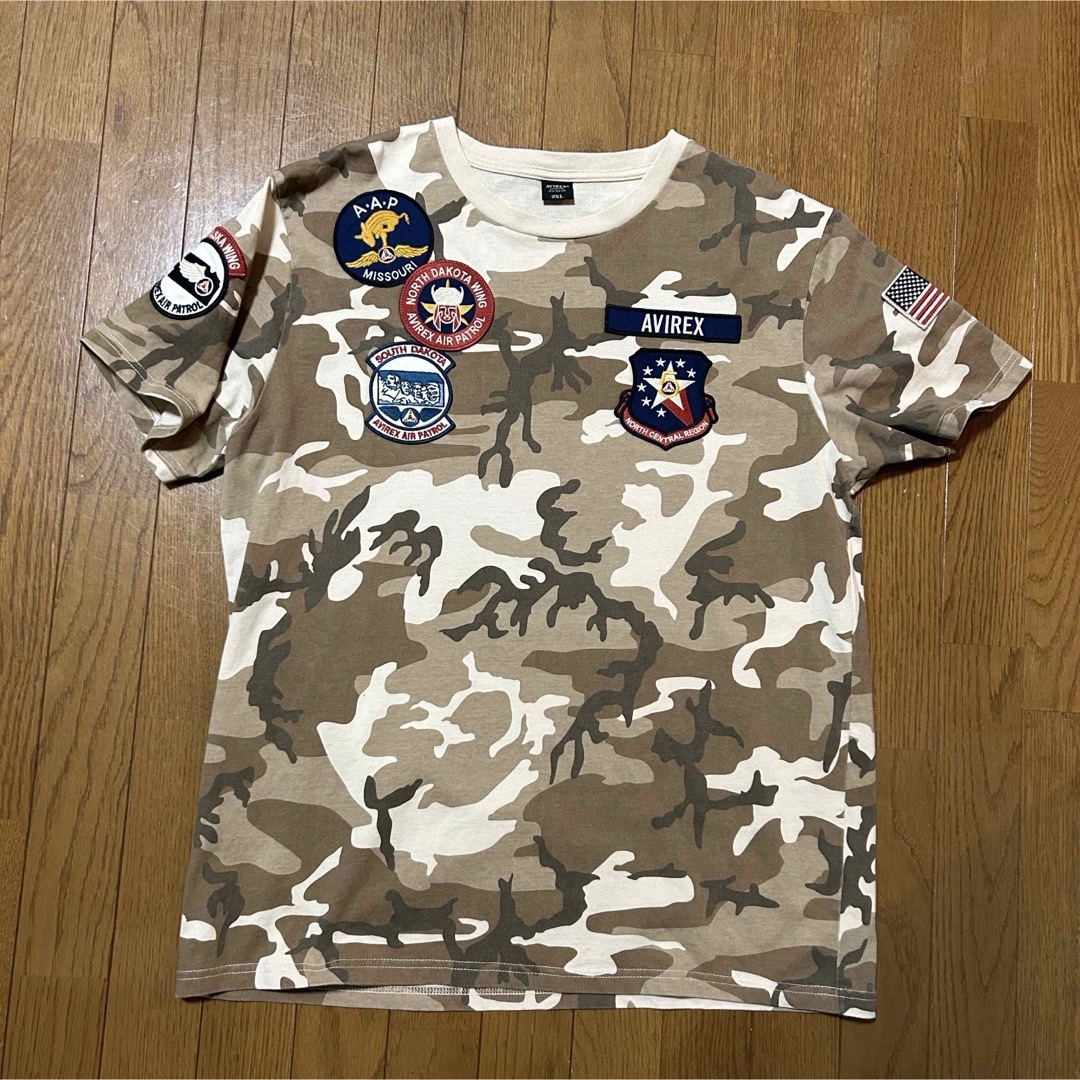 AVIREX(アヴィレックス)の2XL！AVIREX  アヴィレックス 古着半袖Tシャツ ミリタリー 迷彩 カモ メンズのトップス(Tシャツ/カットソー(半袖/袖なし))の商品写真