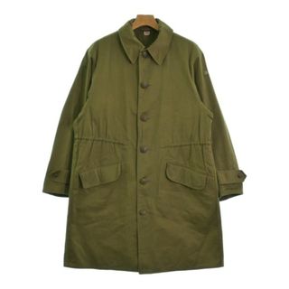 ミリタリー(MILITARY)のMILITARY ミリタリー ステンカラーコート 32(L位) カーキ 【古着】【中古】(ステンカラーコート)