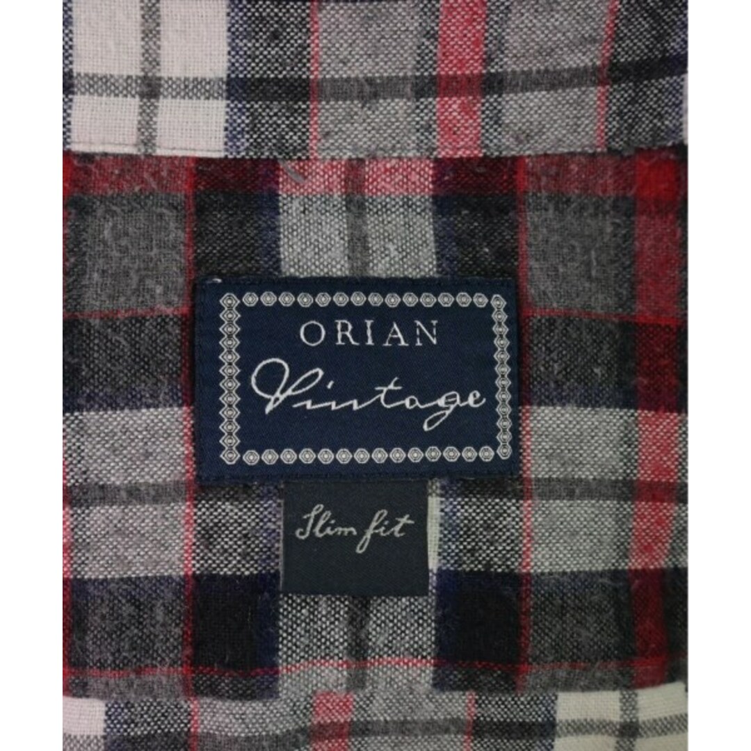 ORIAN(オリアン)のORIAN オリアン カジュアルシャツ XS グレーx赤x白(チェック) 【古着】【中古】 メンズのトップス(シャツ)の商品写真