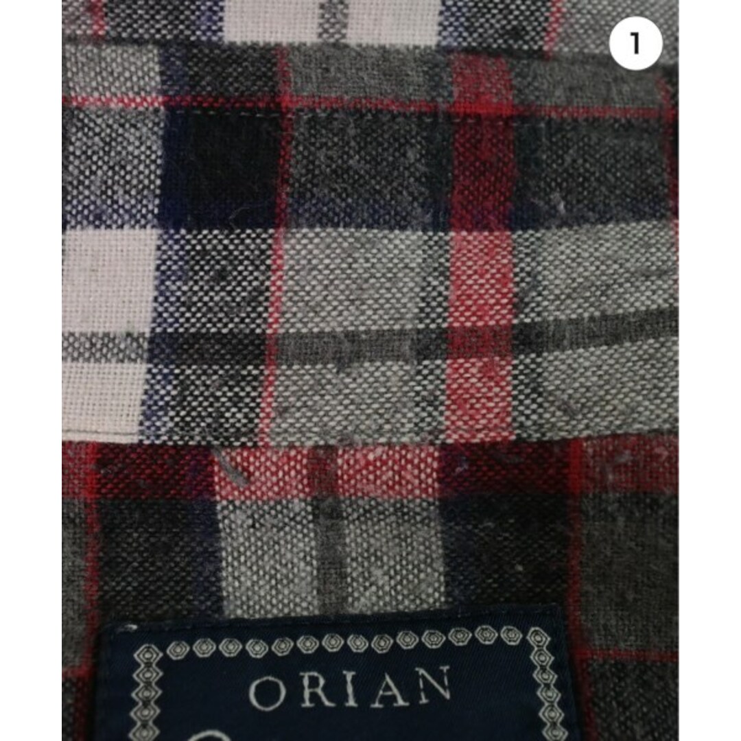 ORIAN(オリアン)のORIAN オリアン カジュアルシャツ XS グレーx赤x白(チェック) 【古着】【中古】 メンズのトップス(シャツ)の商品写真