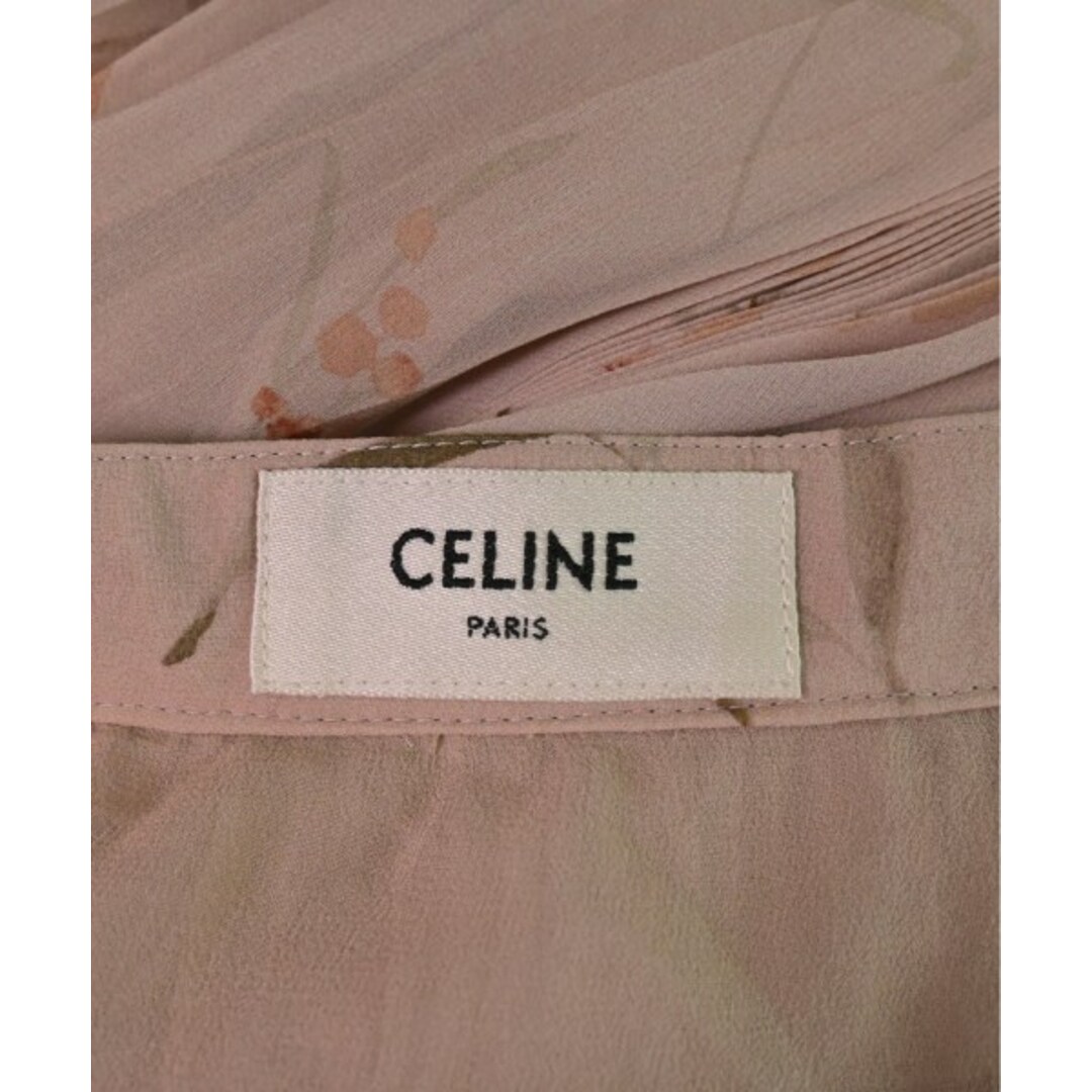 celine(セリーヌ)のCELINE ロング・マキシ丈スカート 34(XXS位) ピンクx緑(総柄) 【古着】【中古】 レディースのスカート(ロングスカート)の商品写真