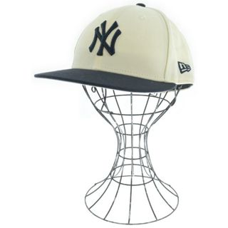 ニューエラー(NEW ERA)のNEW ERA ニューエラ キャップ 59.6 白x紺 【古着】【中古】(キャップ)