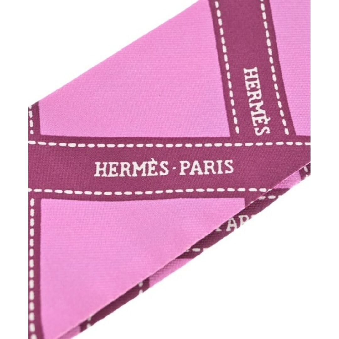 Hermes(エルメス)のHERMES エルメス バンダナ・スカーフ - ピンク 【古着】【中古】 レディースのファッション小物(バンダナ/スカーフ)の商品写真