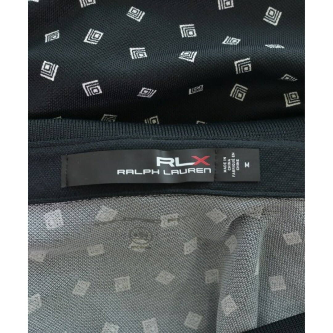 RLX Ralph Lauren ポロシャツ M 黒x白(総柄) 【古着】【中古】 レディースのトップス(ポロシャツ)の商品写真
