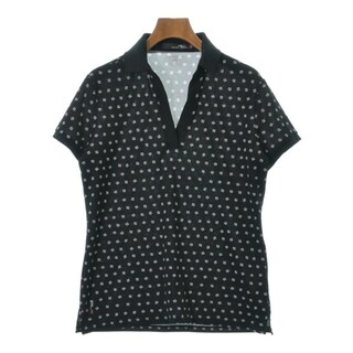 RLX Ralph Lauren ポロシャツ M 黒x白(総柄) 【古着】【中古】(ポロシャツ)