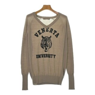 VENERTA knitwear ニット・セーター 38(M位) 茶x黒 【古着】【中古】(ニット/セーター)