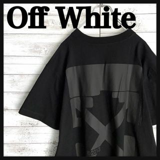 オフホワイト(OFF-WHITE)の9608【QRタグ正規品確認済み】オフホワイト☆バックプリントtシャツ　美品(Tシャツ/カットソー(半袖/袖なし))