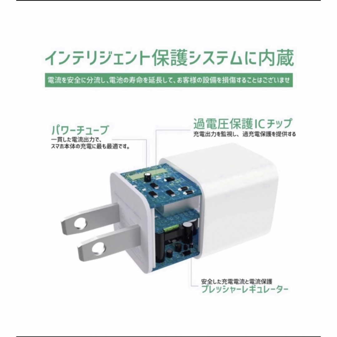 ２個USB充電器  ACアダプター コンセント iPhone&アンドロイド青ro スマホ/家電/カメラのスマートフォン/携帯電話(バッテリー/充電器)の商品写真