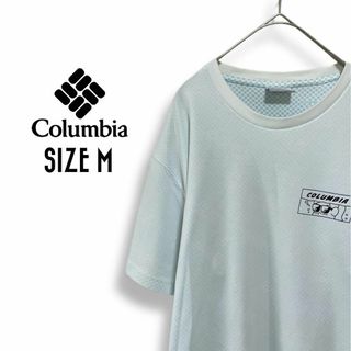 コロンビア(Columbia)のコロンビア Tシャツ 古着 M スリーブロゴ 裏地ドット バックプリントb60(Tシャツ/カットソー(半袖/袖なし))