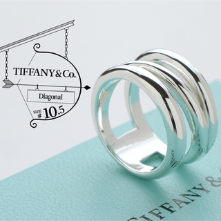 ティファニー(Tiffany & Co.)の美品 TIFFANY ティファニー ダイアゴナル 925 リング 10.5号(リング(指輪))