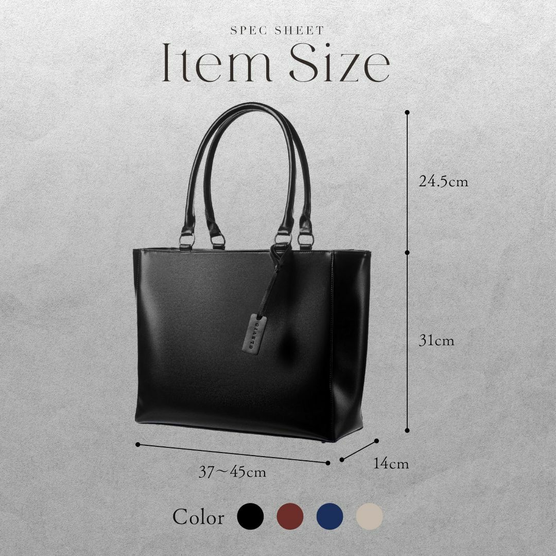 【色: ブラック】[グレヴィオ] ビジネストートバッグ 大容量 16インチPC  メンズのバッグ(その他)の商品写真