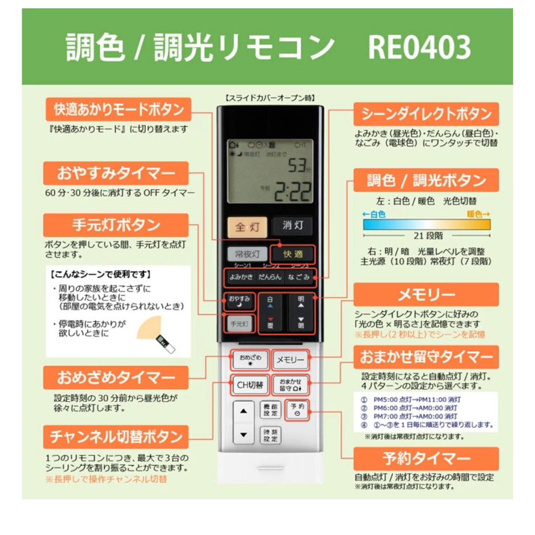 NEC(エヌイーシー)のホタルクス NEC RE0403 LEDシーリング用リモコン インテリア/住まい/日用品のライト/照明/LED(その他)の商品写真