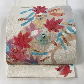 開き名古屋帯 美品 秀品 正絹 【中古】(帯)