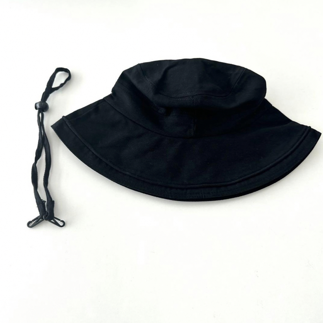 帽子 ハット　つば広 つば広ハット バケットハット アウトドア 紫外線 UV 黒 レディースの帽子(ハット)の商品写真