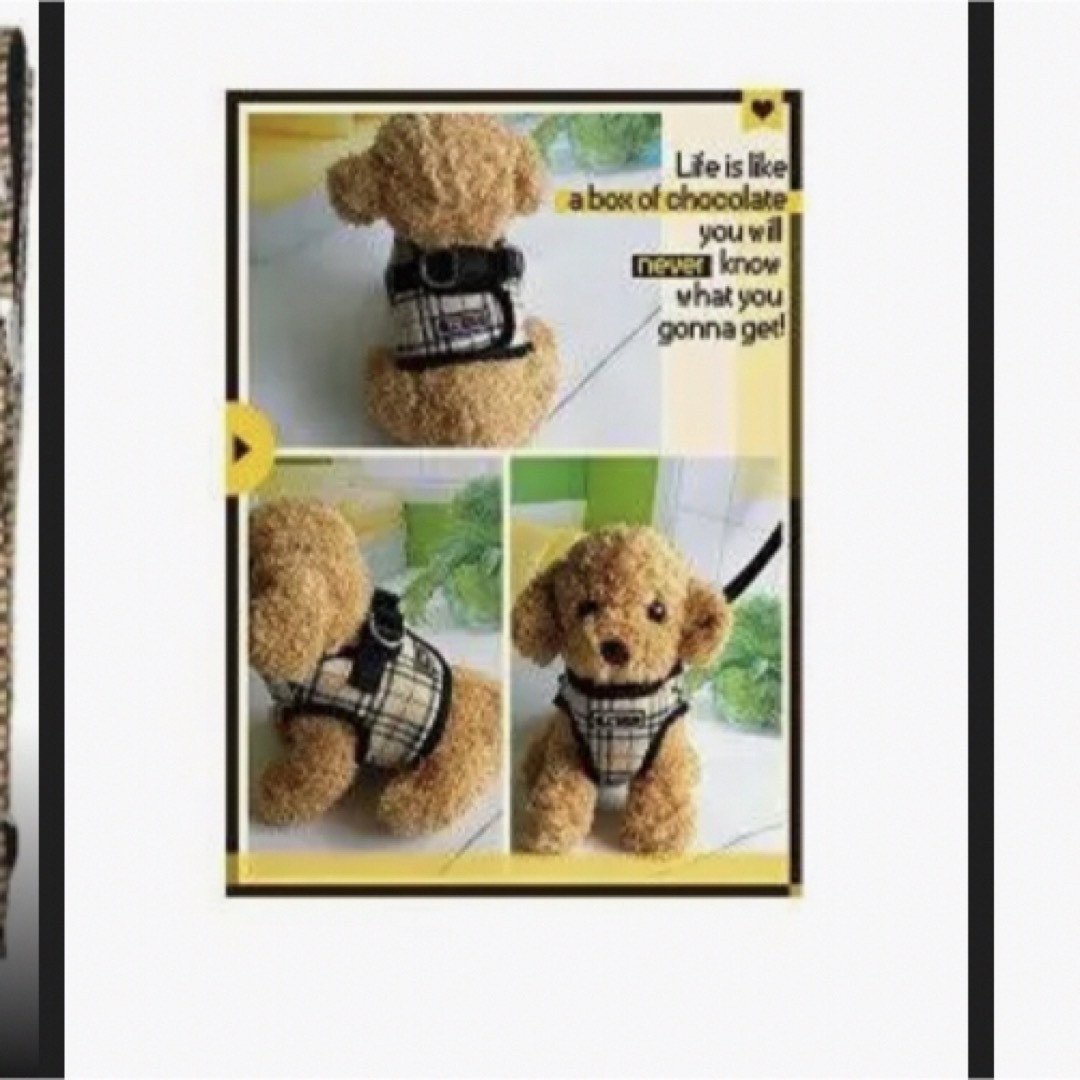 THAIN ハーネス＆リードセット  チェック ベストハーネス M その他のペット用品(犬)の商品写真