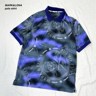 マークアンドロナ(MARK&LONA)の極美品 マークアンドロナ 半袖 ポロシャツ スカル お洒落 大きいサイズ 50(ポロシャツ)