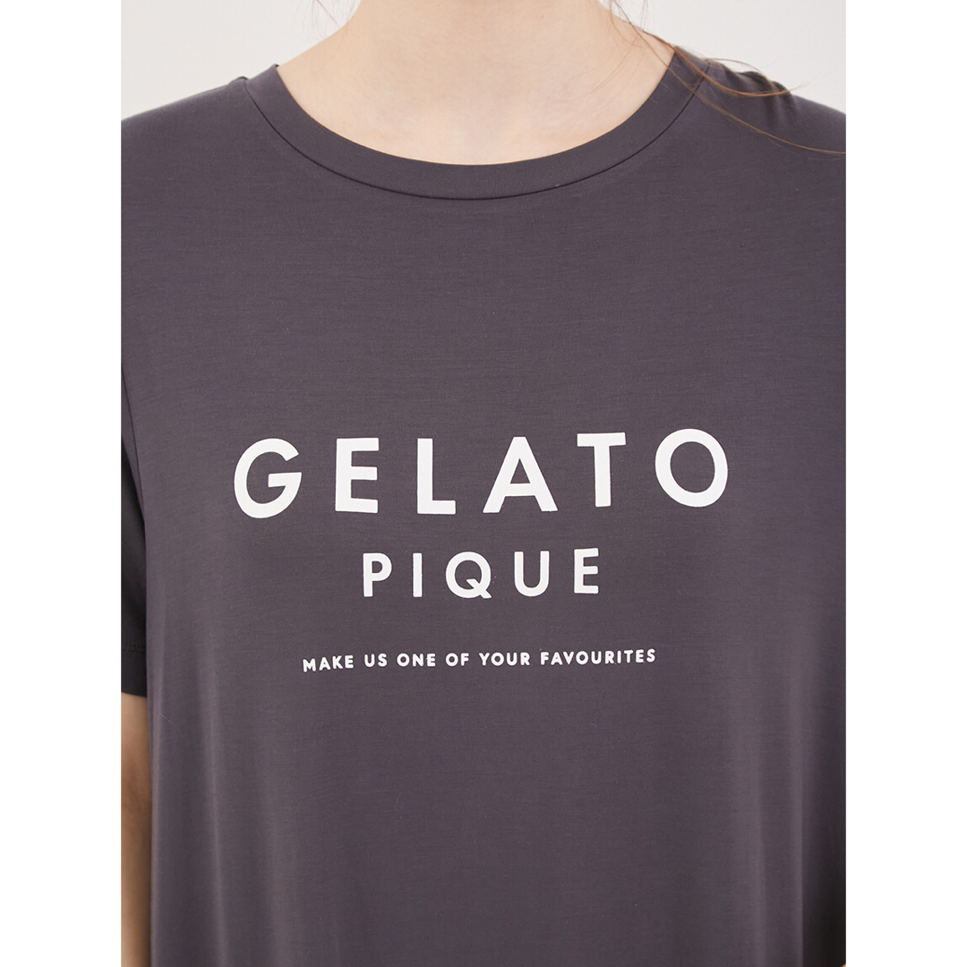 gelato pique(ジェラートピケ)のジェラートピケ　レーヨンロゴワンピース レディースのルームウェア/パジャマ(ルームウェア)の商品写真