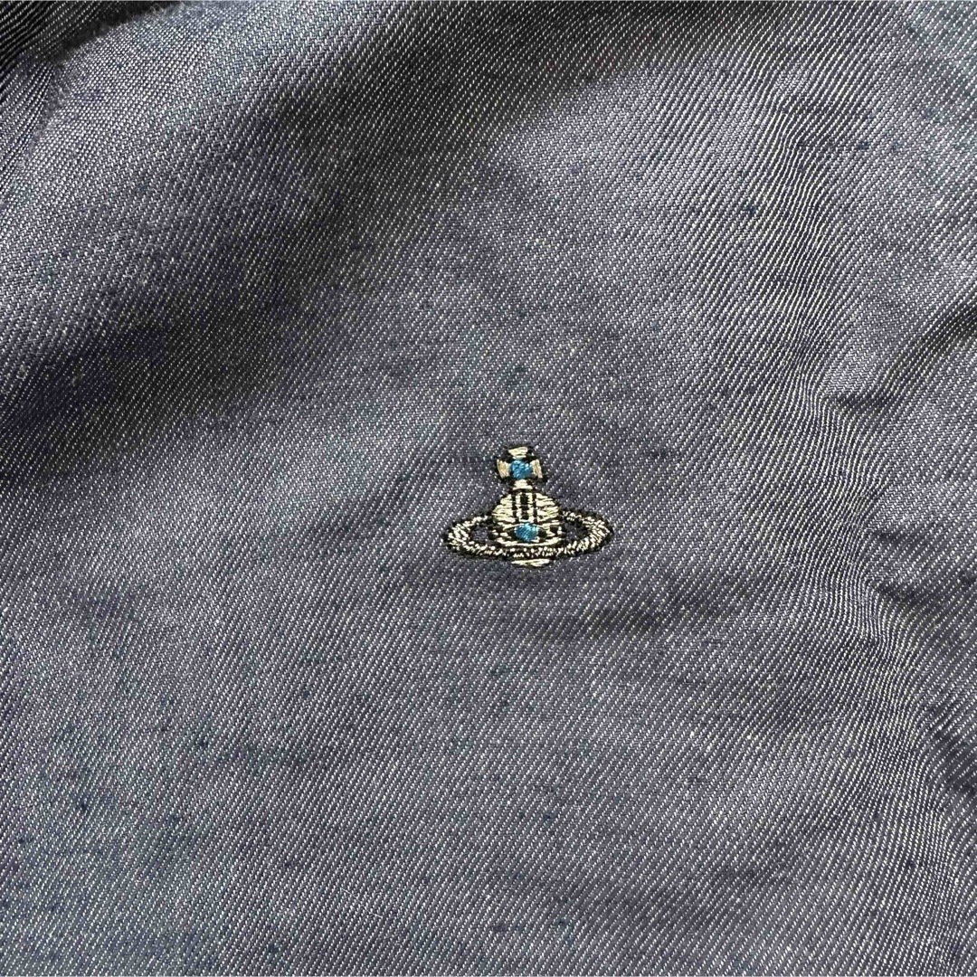 Vivienne Westwood(ヴィヴィアンウエストウッド)の【ヴィヴィアンウエストウッド】デニムシャツ 48 L 半袖 麻 オーブ メンズのトップス(シャツ)の商品写真