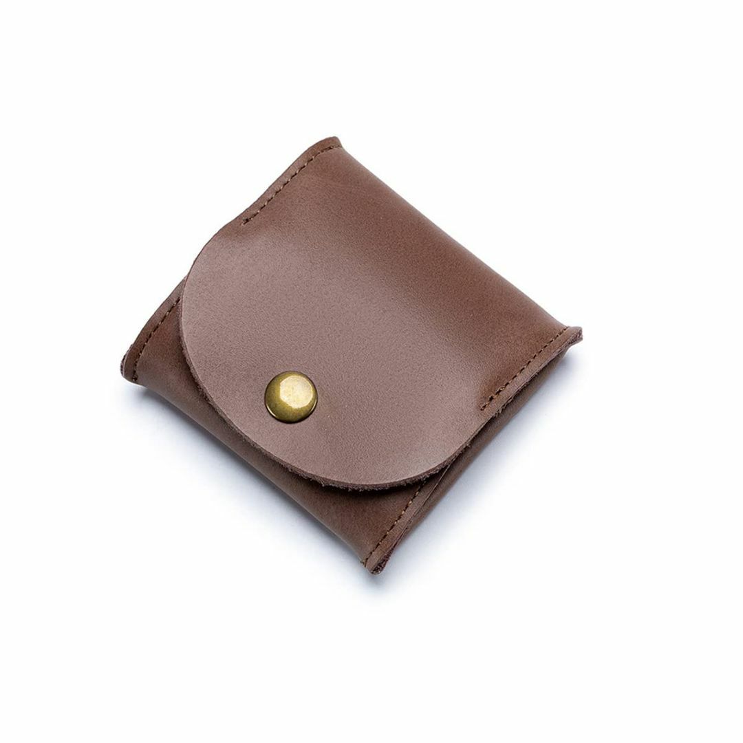 色:Brown小銭入れ メンズ こぜにいれ 本革 ボックス型 小さい 財布  メンズのバッグ(その他)の商品写真