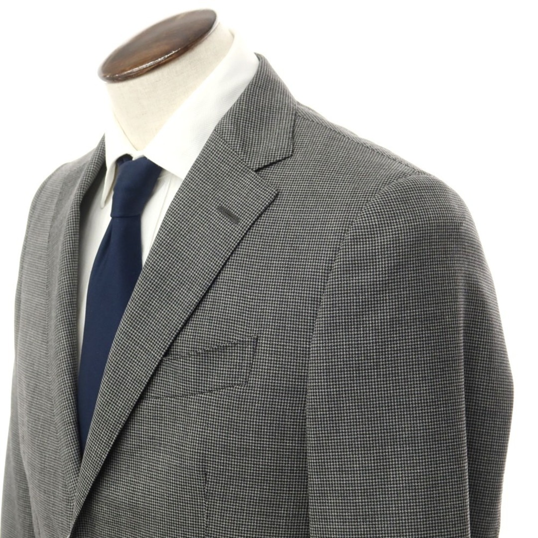 【中古】サルトリア ラトレ SARTORIA LATORRE ウール ハウンドトゥース柄 2つボタンスーツ グレーxブラック【サイズ48】【メンズ】 メンズのスーツ(セットアップ)の商品写真