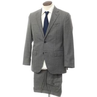 【中古】サルトリア ラトレ SARTORIA LATORRE ウール ハウンドトゥース柄 2つボタンスーツ グレーxブラック【サイズ48】【メンズ】(セットアップ)