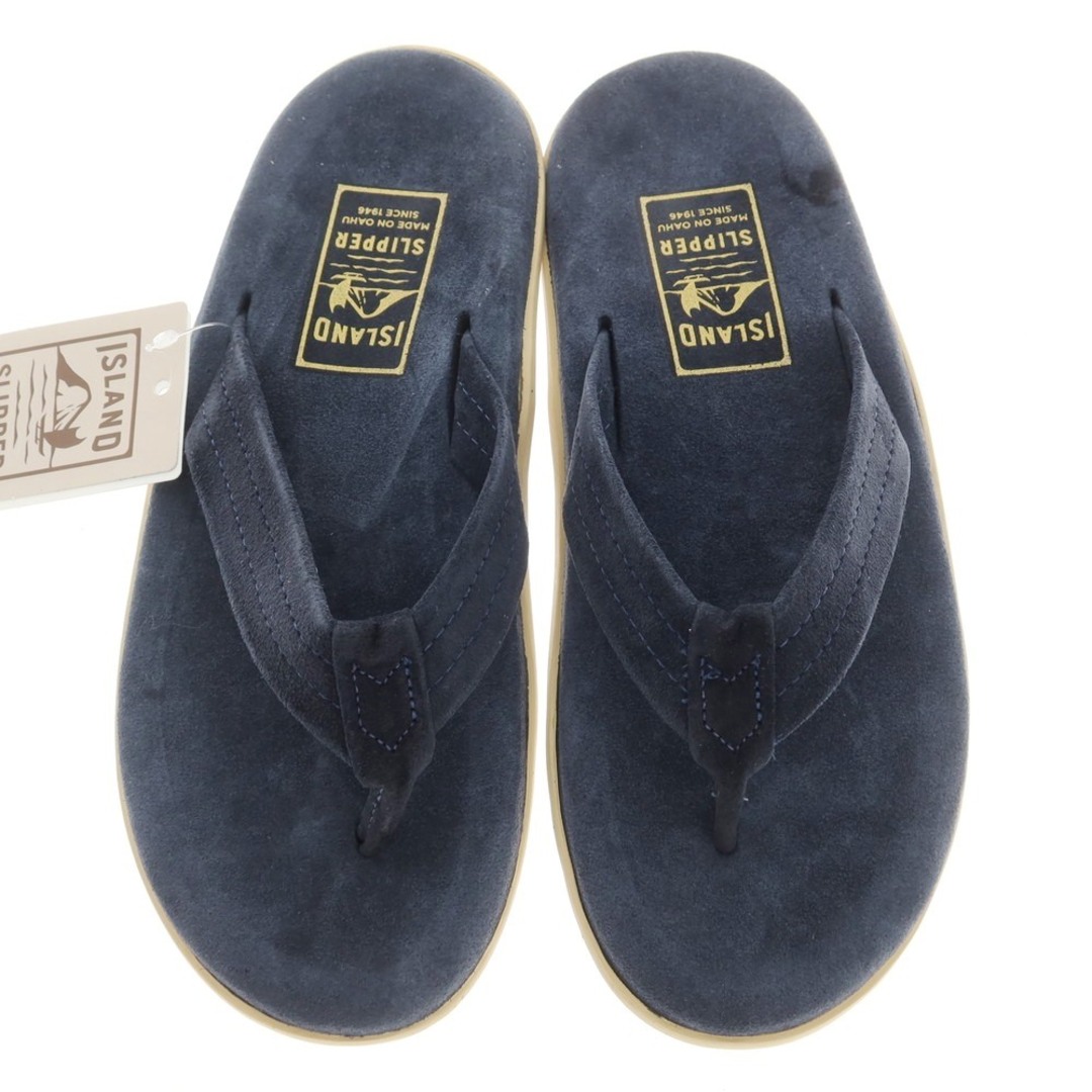 ISLAND SLIPPER(アイランドスリッパ)の【中古】【未使用】アイランドスリッパ ISLAND SLIPPER スエード トングサンダル ネイビー【サイズ9】【メンズ】 メンズの靴/シューズ(サンダル)の商品写真