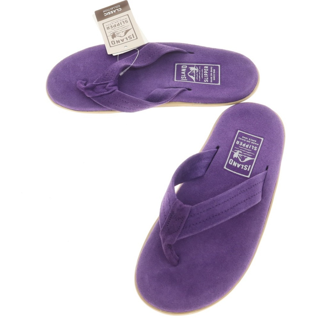 ISLAND SLIPPER(アイランドスリッパ)の【中古】【未使用】アイランドスリッパ ISLAND SLIPPER スエード トングサンダル パープル【サイズ9】【メンズ】 メンズの靴/シューズ(サンダル)の商品写真