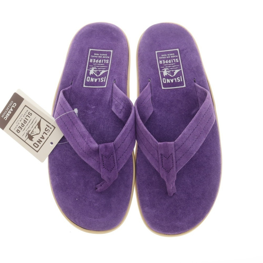 ISLAND SLIPPER(アイランドスリッパ)の【中古】【未使用】アイランドスリッパ ISLAND SLIPPER スエード トングサンダル パープル【サイズ10】【メンズ】 メンズの靴/シューズ(サンダル)の商品写真