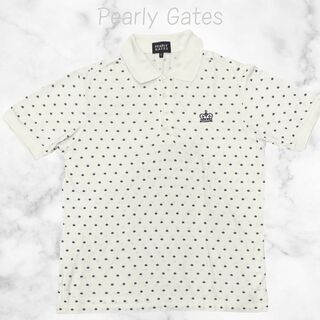パーリーゲイツ(PEARLY GATES)のPearly gates ゴルフウェア　シャツ 総柄　クラウン size 5(ポロシャツ)