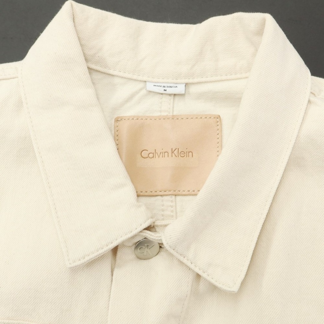 Calvin Klein(カルバンクライン)の【中古】カルバンクライン Calvin Klein × Heron Preston コットン Gジャン デニムジャケット アイボリー【サイズM】【メンズ】 メンズのジャケット/アウター(Gジャン/デニムジャケット)の商品写真