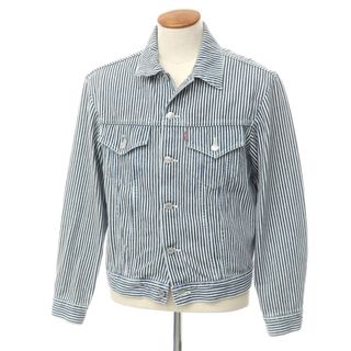 リーバイス(Levi's)の【中古】リーバイス Levi's × NIGO ヒッコリーストライプ Gジャン デニムジャケット ネイビーxホワイト【サイズ40】【メンズ】(Gジャン/デニムジャケット)