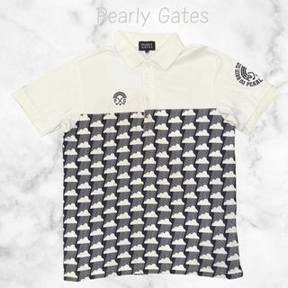 PEARLY GATES - Pearly gates　お天気雲マーク　総柄　プリントシャツ　size4