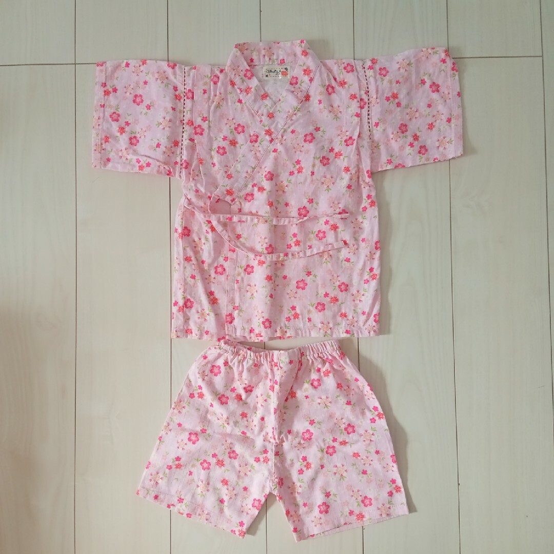 女の子　甚平　110 キッズ/ベビー/マタニティのキッズ服女の子用(90cm~)(甚平/浴衣)の商品写真