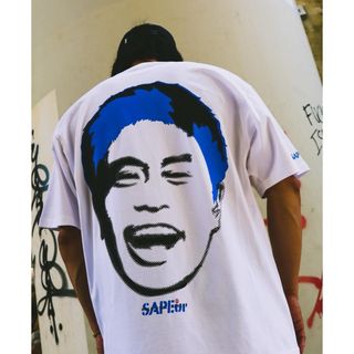 SAPEur MASATOSHI HAMADA サプール 浜田 ブルー L(Tシャツ/カットソー(半袖/袖なし))