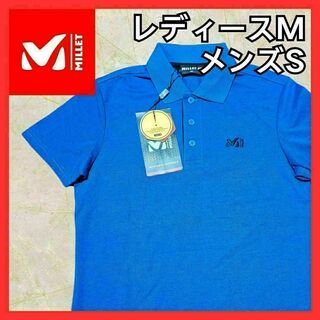 MILLET ミレー Tシャツ ポロシャツ ブルー 半袖 アウトドア スポーツ(ウェア)